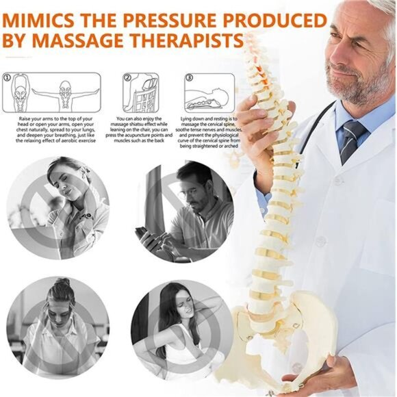 Trapezius Trigger Point Massager, Cervical Neck Traction Pillow Device - Picture 3 of 6